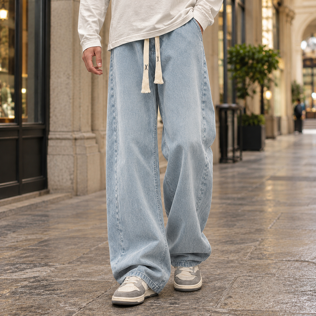 Marcus-Hayes Wide Leg Jeans - Light Blue