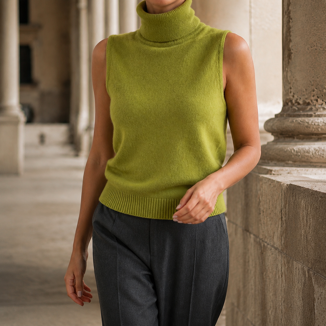 Sabine-Skye Turtleneck Sweater - Green