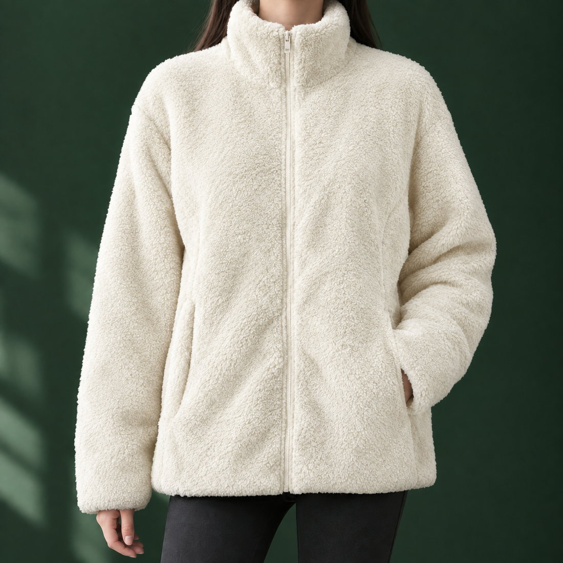 Elettra Plush Jacket - White