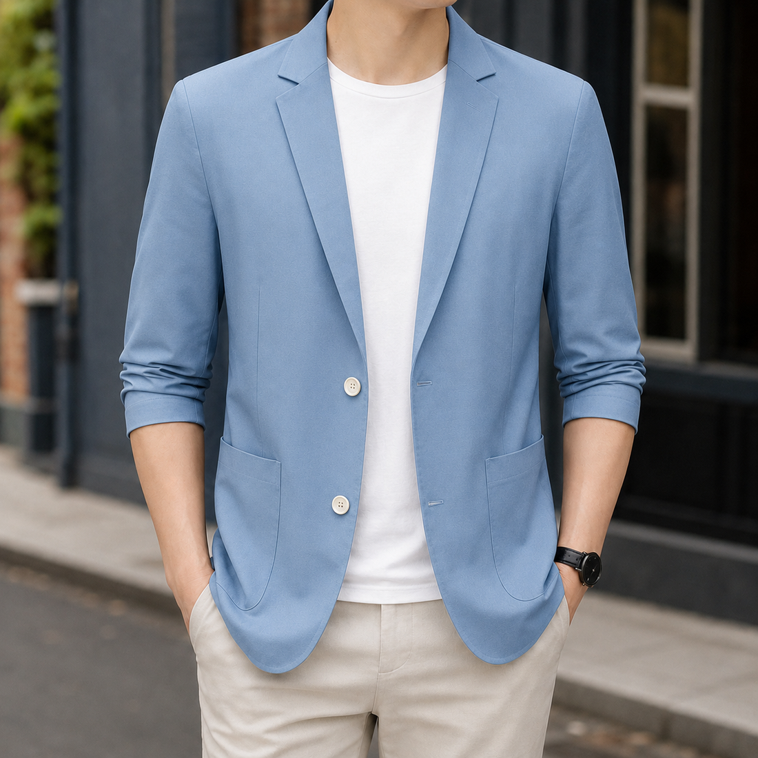 Adrian Lightweight Blazer - Blue