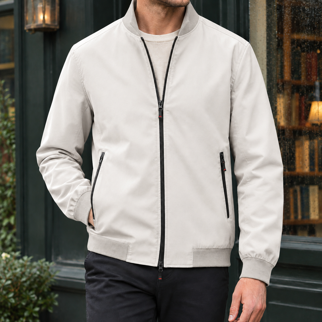 Adam Stand Collar Jacket - Off White