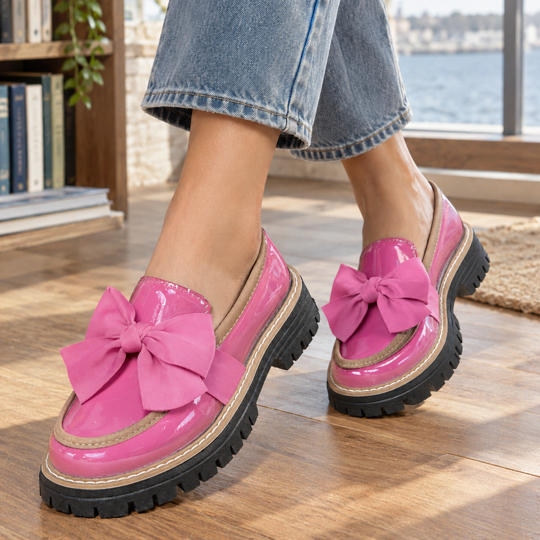 Fornari Bow Loafers - Pink