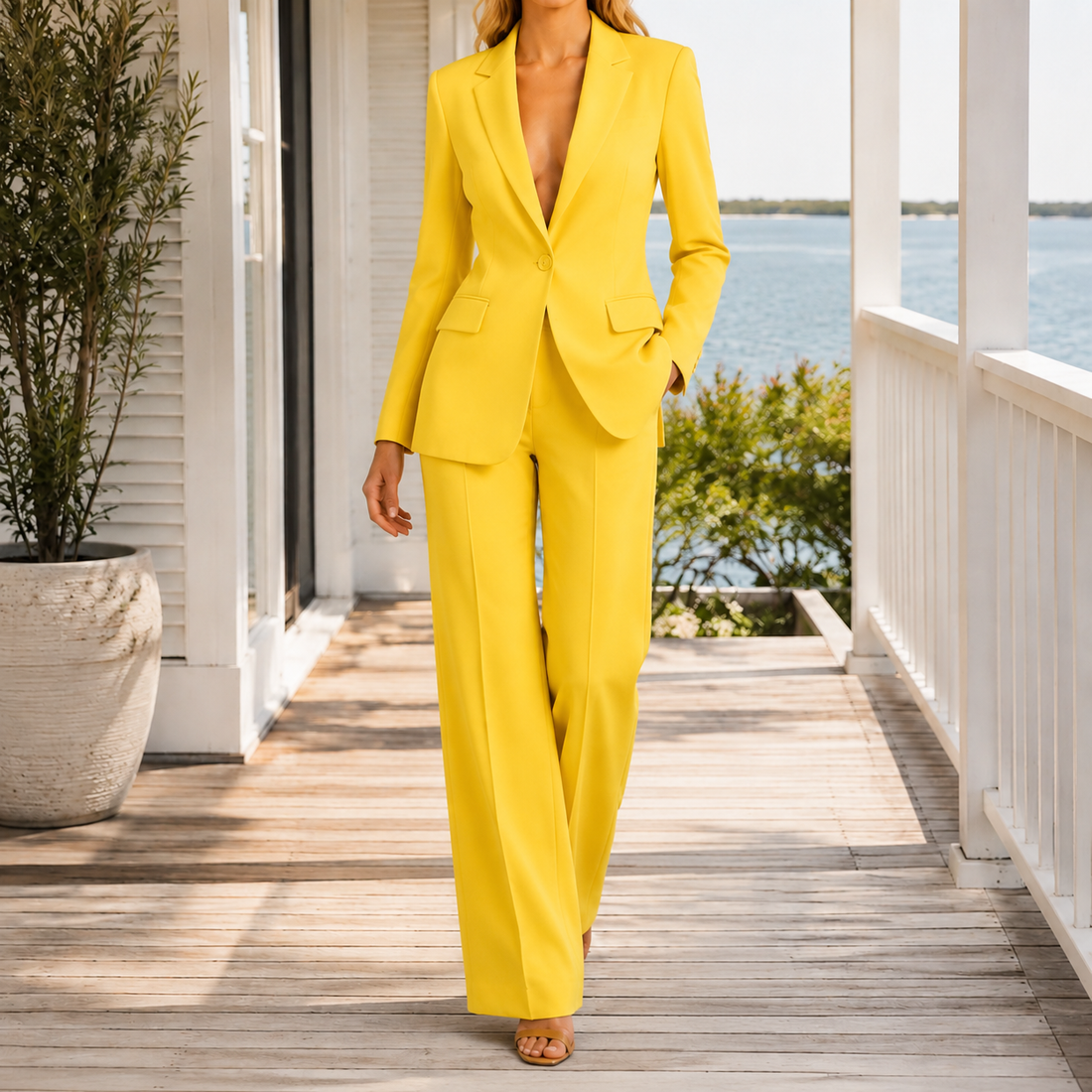 Chiara Tailored Set - Yellow