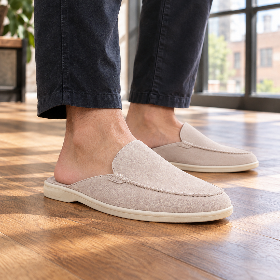 Cordoni Backless Loafers - Cream White