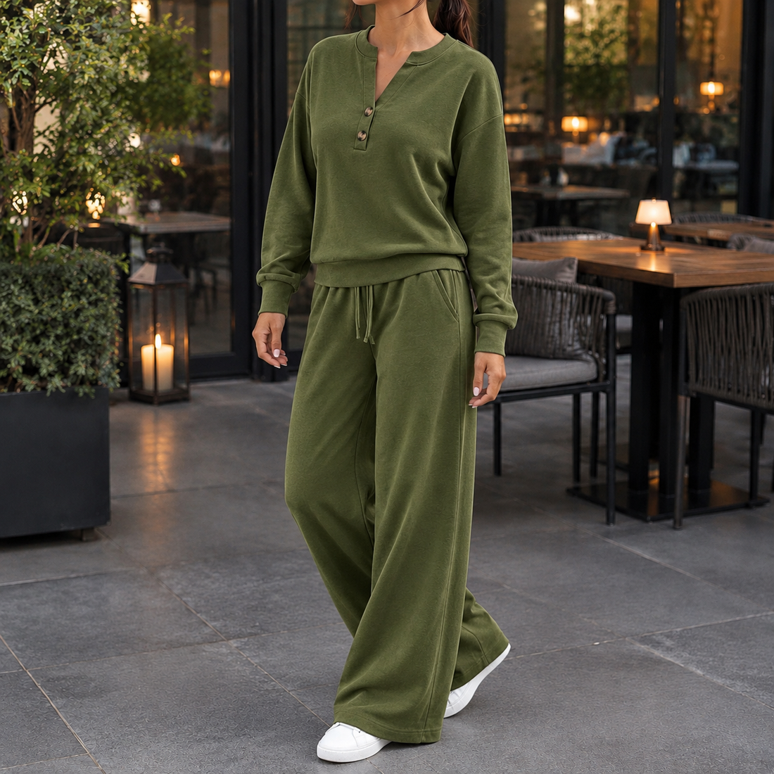 Sasha Relaxed Set - Army Green
