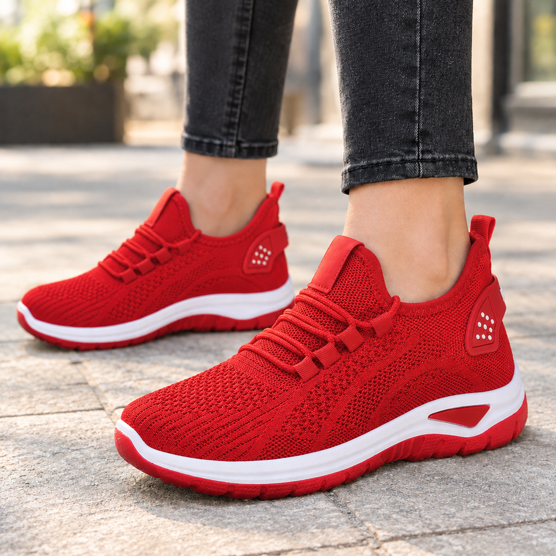 Rinaldi Lace-Up Sneakers - Red