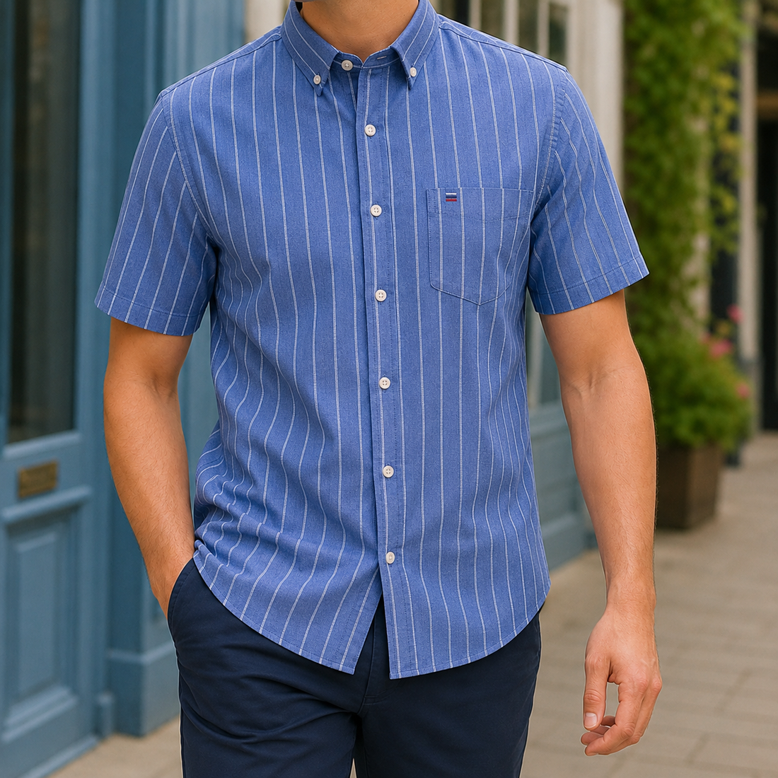 Nash Button-Down Shirt - Blue