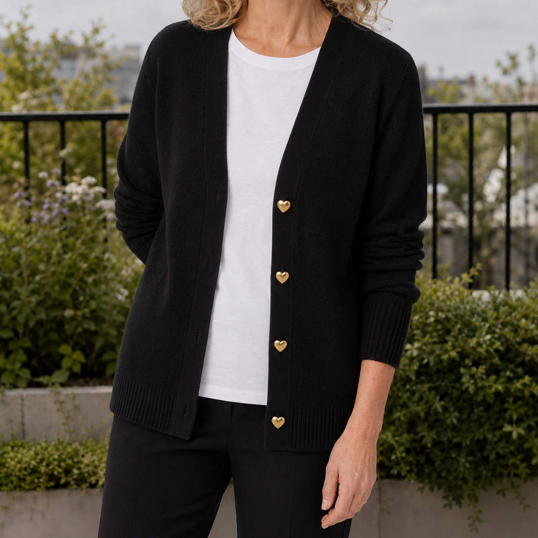Elara V Neck Sweater - Black