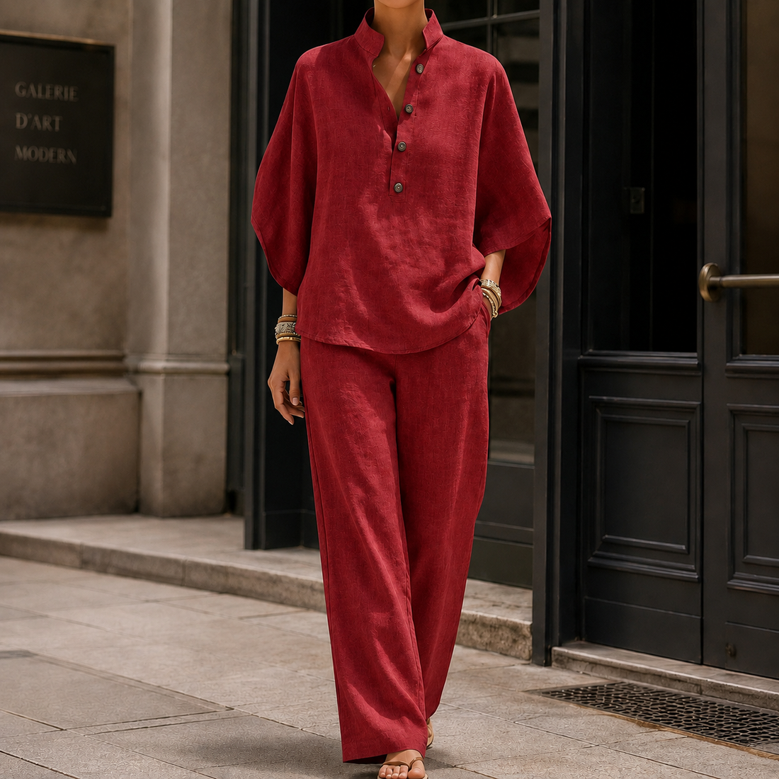 Florence Flowy Set - Red