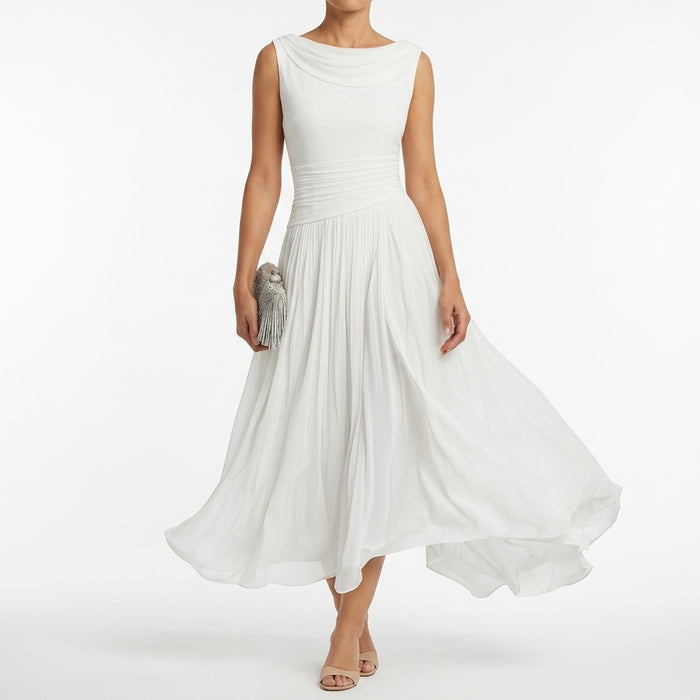 Odette Pleated Midi Dress