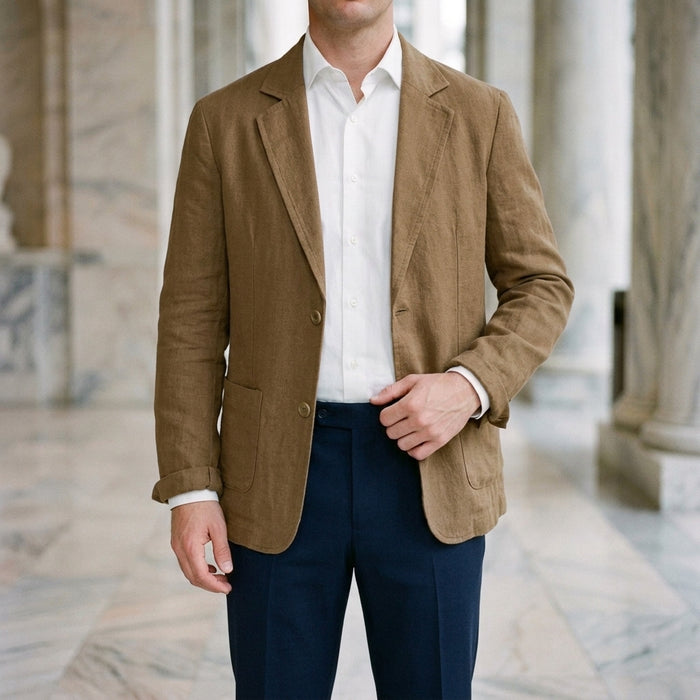 Caspian Cotton-Linen Overshirt
