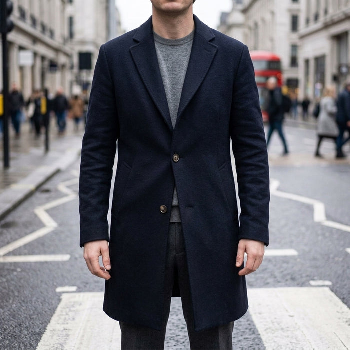Lorenzo Notched Overcoat