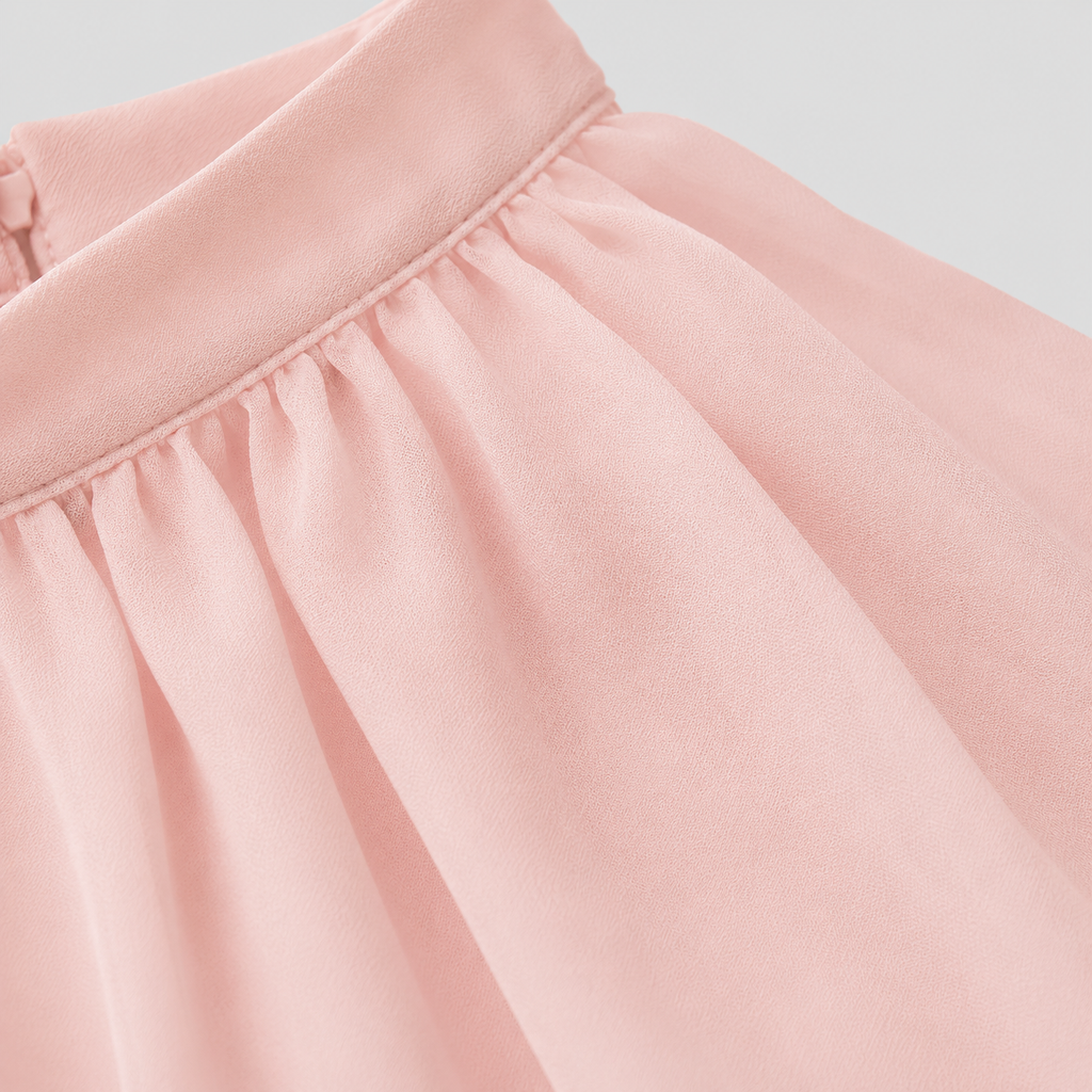 Sleeveless tiered mini dress with halter neckline and cascading chiffon ruffles