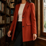 Alessia Tailored Jacket - Brick red