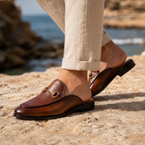 Lorenzo Horsebit Mules - Tobacco