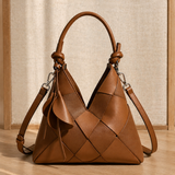 Piras Woven Shoulder Bag - Sienna Brown