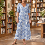 Solene-Faye Relaxed Midi Dress - Blue