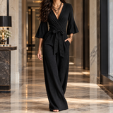 Ines Wrap Jumpsuit - Black