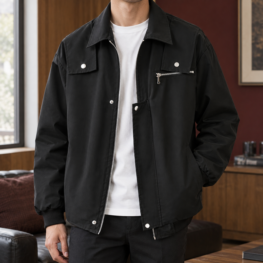 Simon Utility Jacket - Black