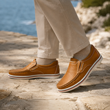 Alessia Contrast Loafers - Tobacco