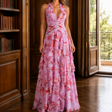 Marlene Ruffle Maxi Dress - Pink