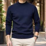 Vidal Mock Neck Sweater - Deep Sea Blue