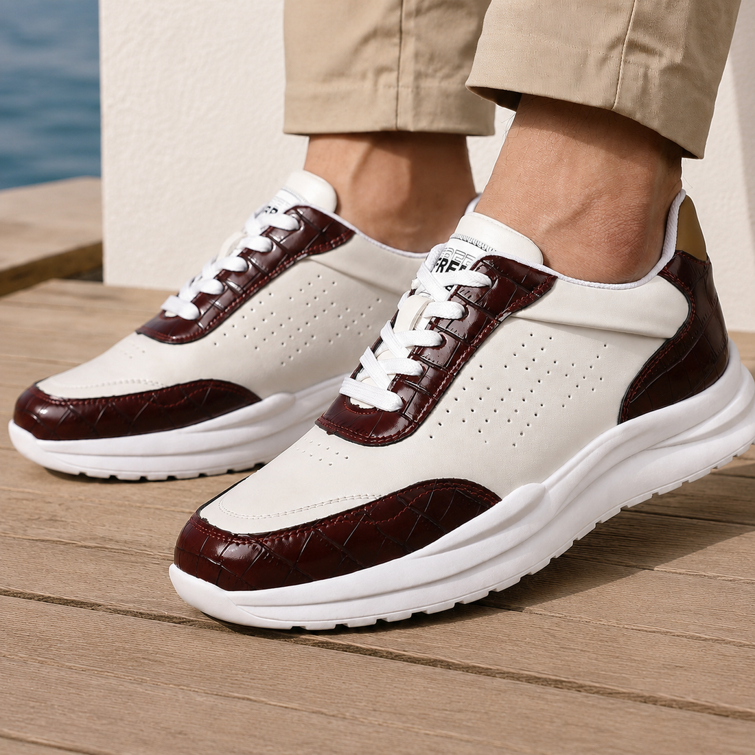 Ferraro Croc Sneakers - Brown