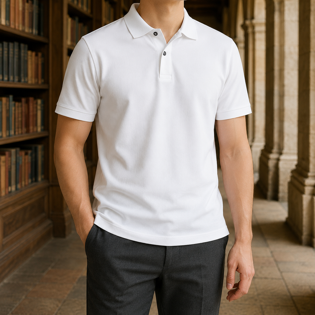 Lancelot Classic Polo - White