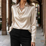 Nora-Jade Draped Blouse - Sekt