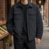 Odilon Quilted Overshirt - Black