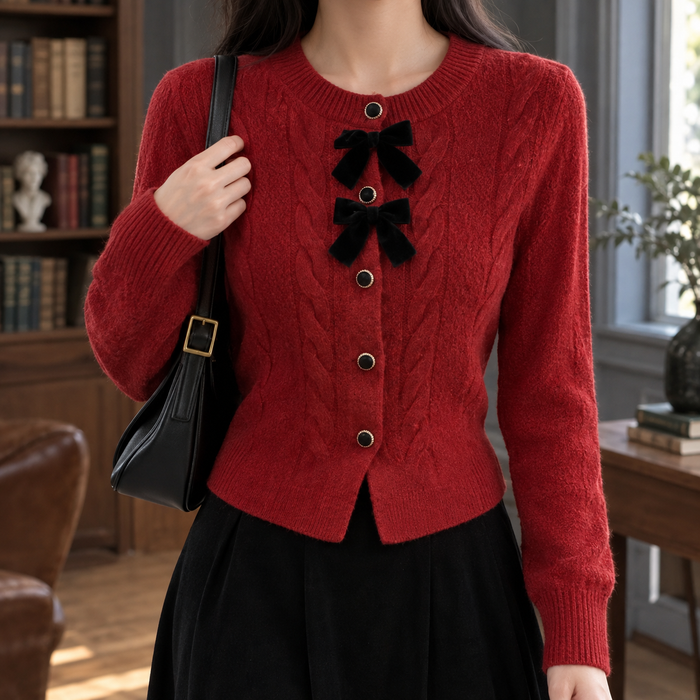 Hannah Bow Cardigan