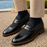 Amadori Leather Penny Loafers - Black