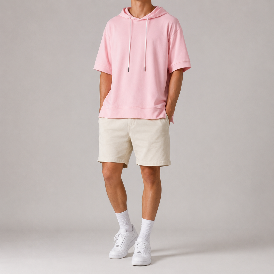 Nico Short Sleeve Hoodie on model