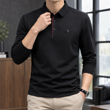 Lucas Long Sleeve Polo - Black