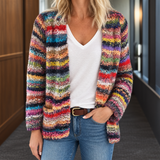 Naomi Striped Cardigan - Red