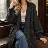 Constance Chunky Knit Cardigan - Black