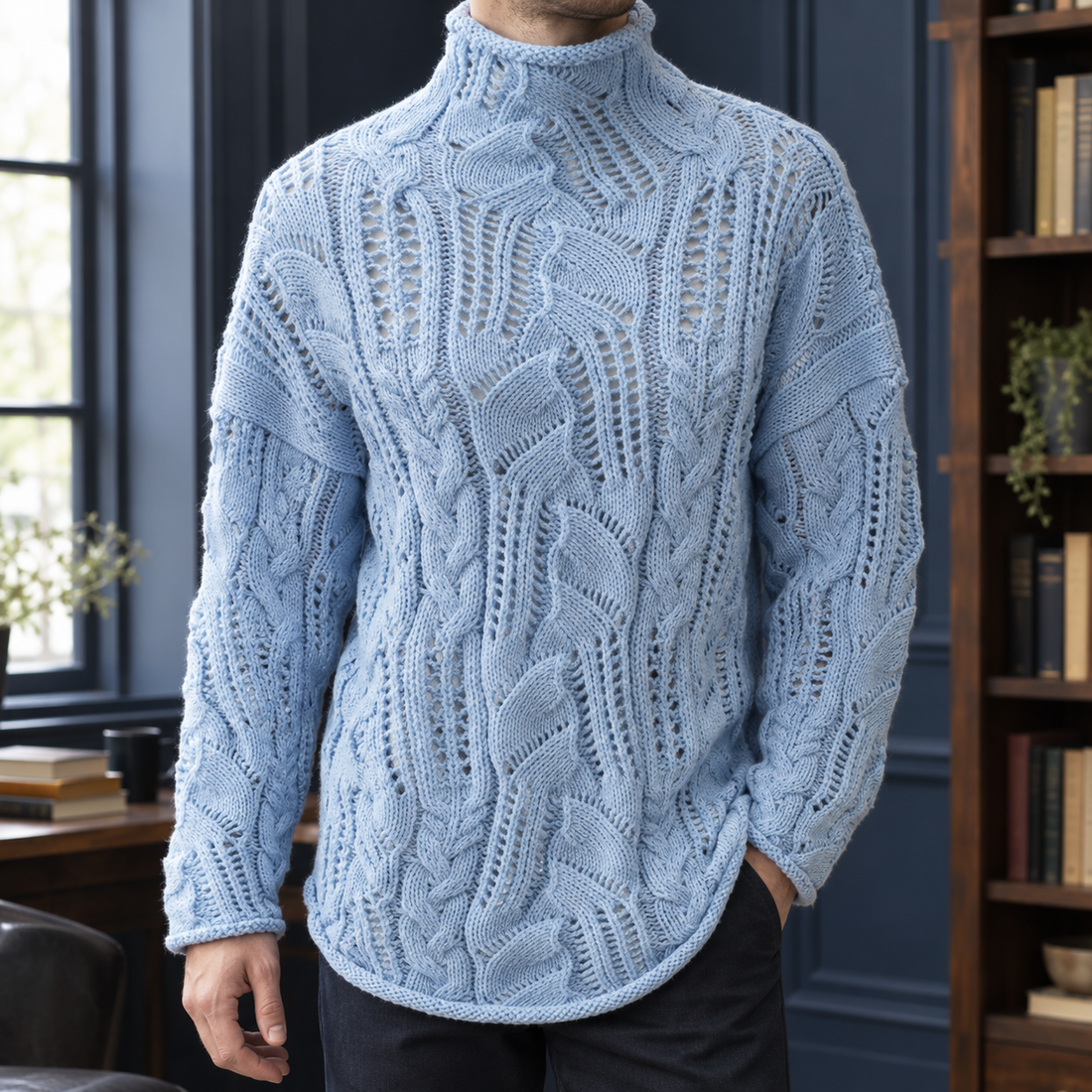 Wendell-James Openwork Sweater - Blue Spot