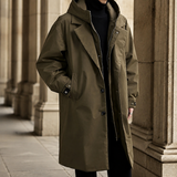 Roman Hooded Overcoat - Green