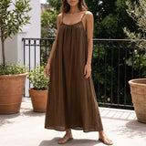 Willa Backless Maxi Dress - Marron
