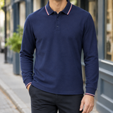 Olivier Tipped Polo - Navy
