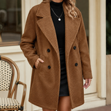 Anouk-Belle Wool Blend Coat - Brown