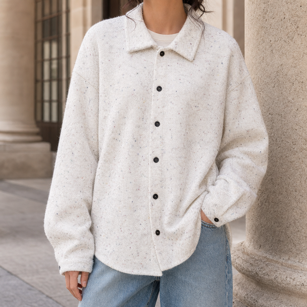 Wilhelmina Textured Overshirt - Multicolor