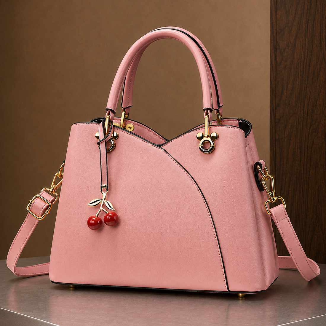 Chianti Cherry Handbag - Vaaleanpunainen