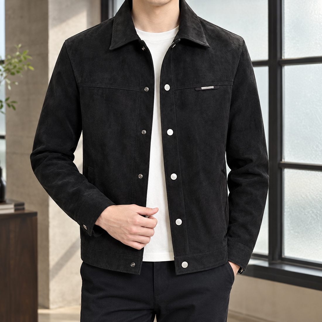 Oswin Snap Jacket - Black