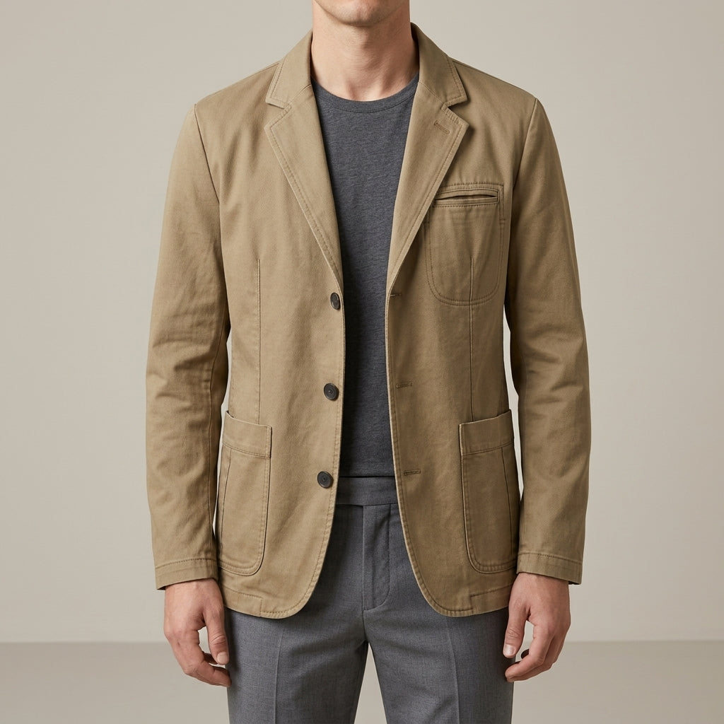 Salvatore Cotton Blazer on model