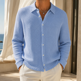 Anais Collared Cardigan - Blue
