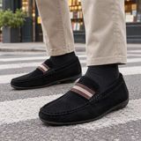 Bruni Striped Loafers - Black