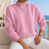 Cosima Mock Neck Sweater - Light Pink