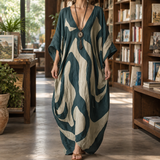 Benedetta Abstract Maxi Dress - Green