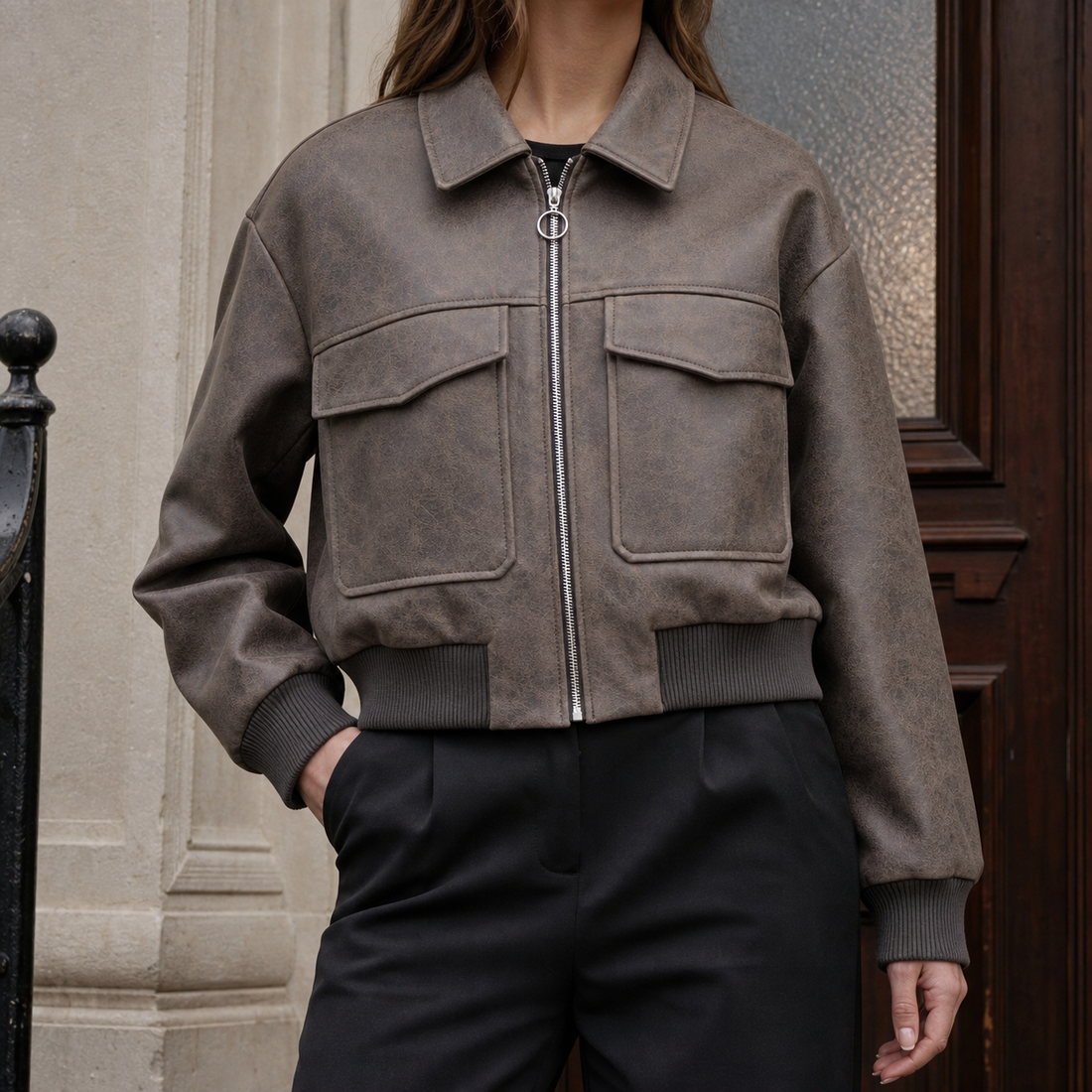 Katia-Elise Utility Jacket - Brown